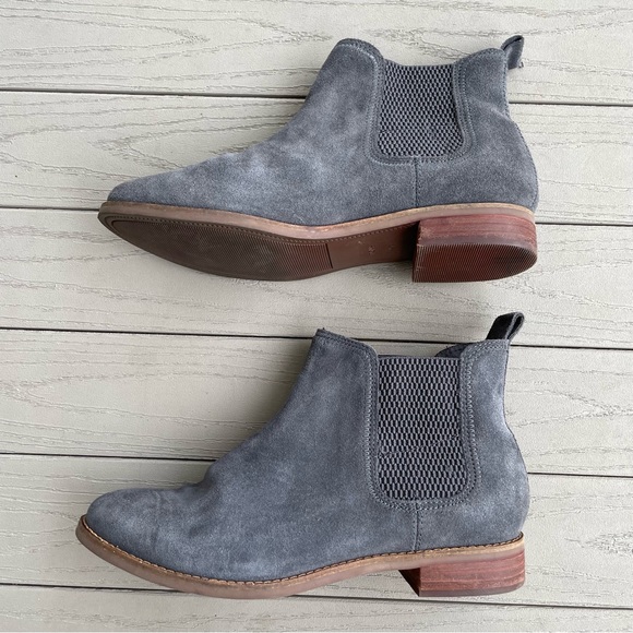 TOMS Forged Iron Grey Suede Ella Ankle Booties 7.5 - Picture 5 of 9